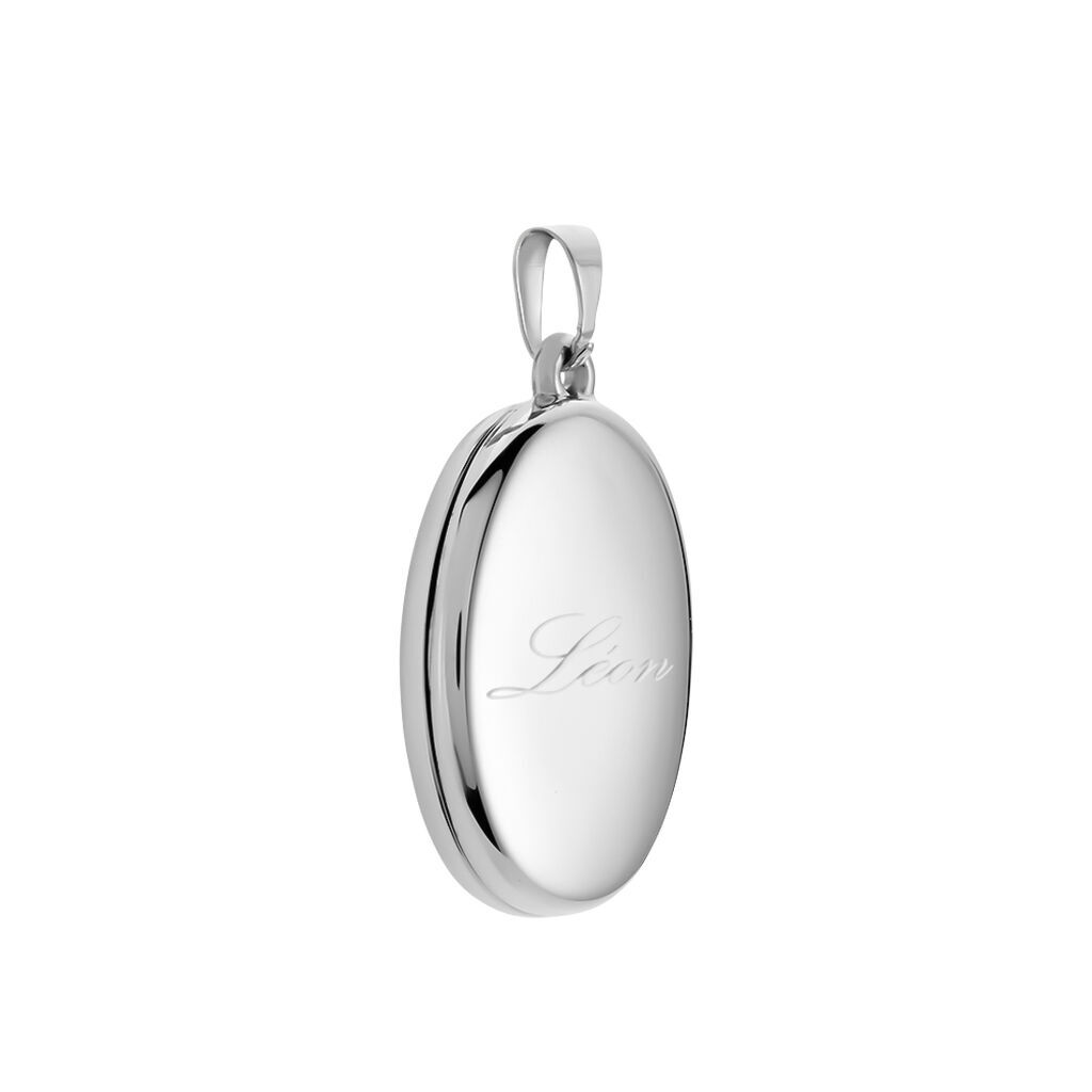 Anhänger Silber 925 Medaillon Blume - Anhänger mit Gravur Damen | OROVIVO