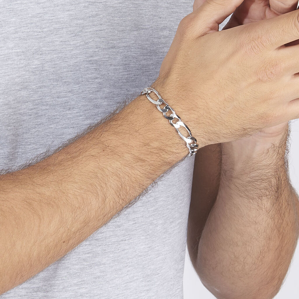 Herren Armkette Silber 925 Figaro S 9,00mm  - Armketten Herren | OROVIVO