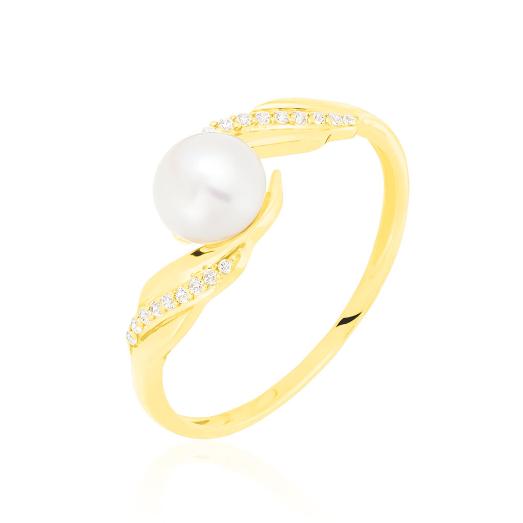 ANTOINETTE Damen Ring Gold 375 (9 Karat) Zuchtperle Perlmutt