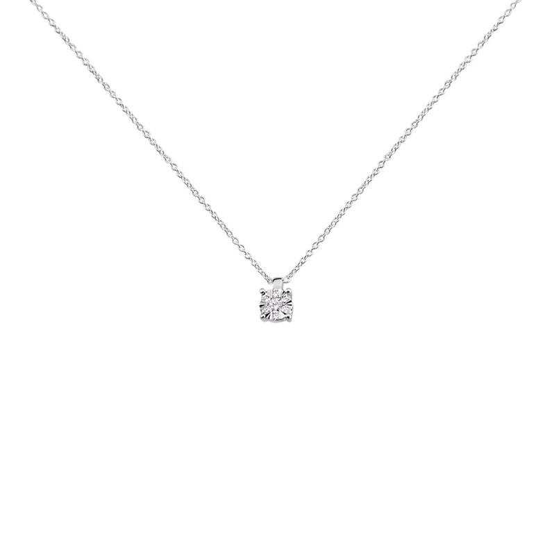PETALI Damen Collier Wei&szlig;gold 750 (18 Karat) Diamant Wei&szlig; 0,02 ct Kreis - Halsketten Damen | OROVIVO