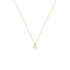 Sonate Damen Collier Gold 585 (14 Karat) Synthetischer Diamant Wei&szlig; 0,52 ct