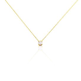 Damen Halskette Gold 375 Diamant 0,1ct - Ketten mit Anhänger Damen | OROVIVO