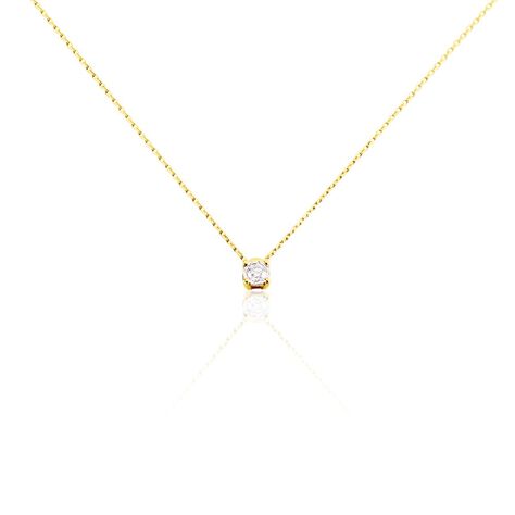 Damen Halskette Gold 375 Diamant 0,1ct - Halsketten Damen | OROVIVO