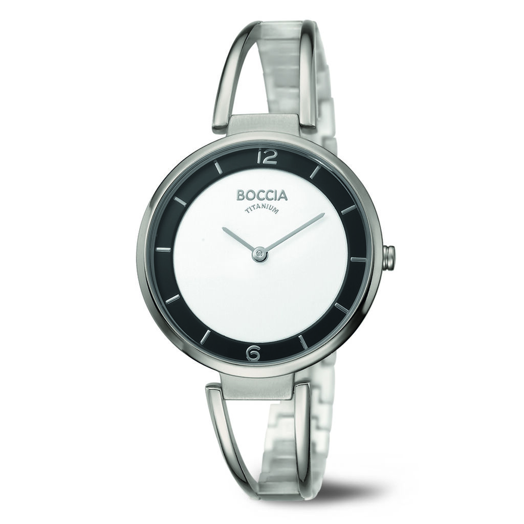 🦚 Boccia Damenuhr Titanium 3260-01 Quarz, Uhr ohne Stein