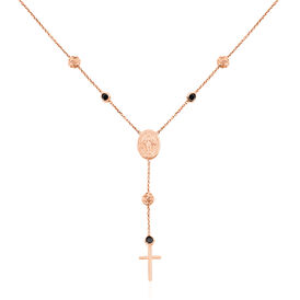 Damen Halskette Silber 925 Rosé Vergoldet Rosenkranz - Ketten mit Anhänger Damen | OROVIVO