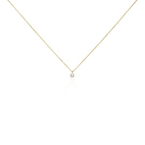 Damen Collier Gold 750 Diamant 0,16ct Monopoli 45cm - Halsketten Damen | OROVIVO