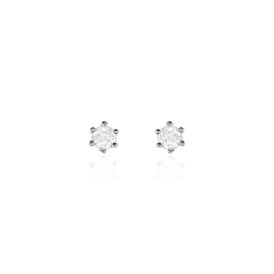 Damen Ohrstecker Weißgold 375 Diamant 0,1ct  - Ohrstecker Damen | OROVIVO