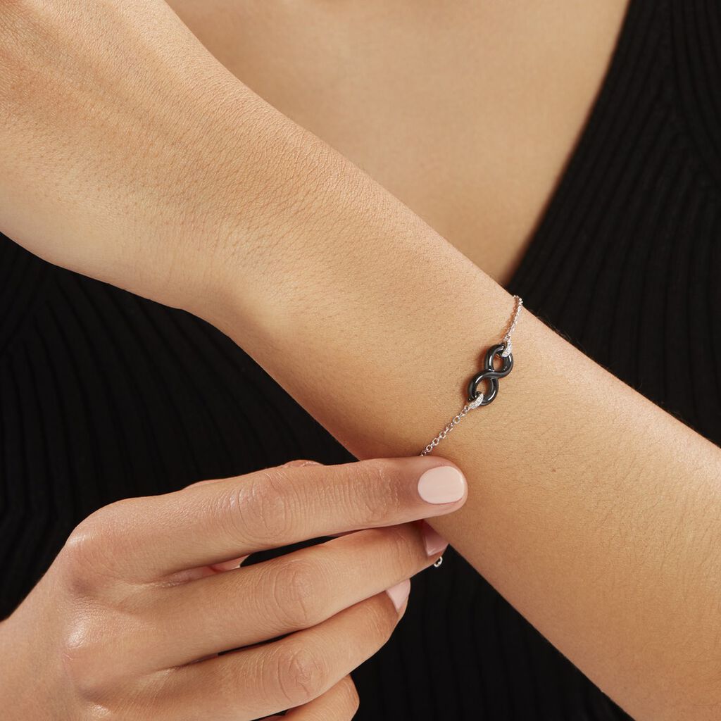 Bracelet Argent Et Céramique - Spannringe Damen | OROVIVO
