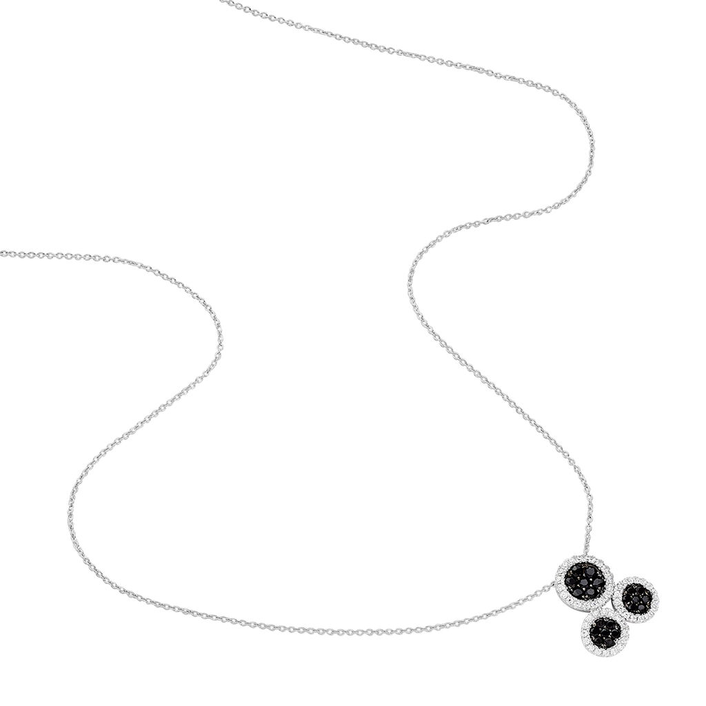 Damen Halskette Silber 925 Zirkonia Schwarz - Halsketten Damen | OROVIVO