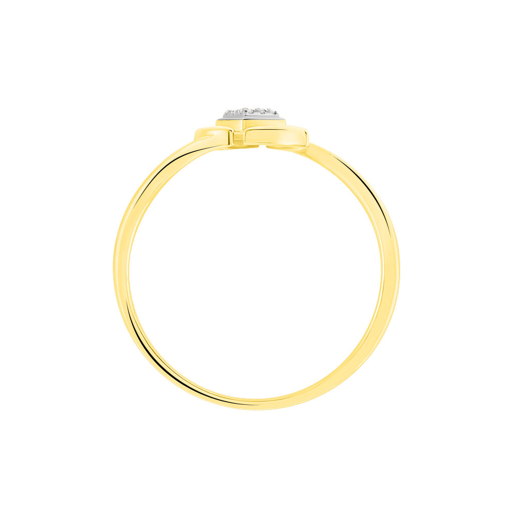 Bague Or Bicolore Xaverine Diamants - Spannringe Damen | OROVIVO