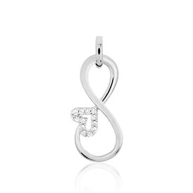 Anhänger Silber 925 Zirkonia Infinity Herz - Herzanhänger Damen | OROVIVO
