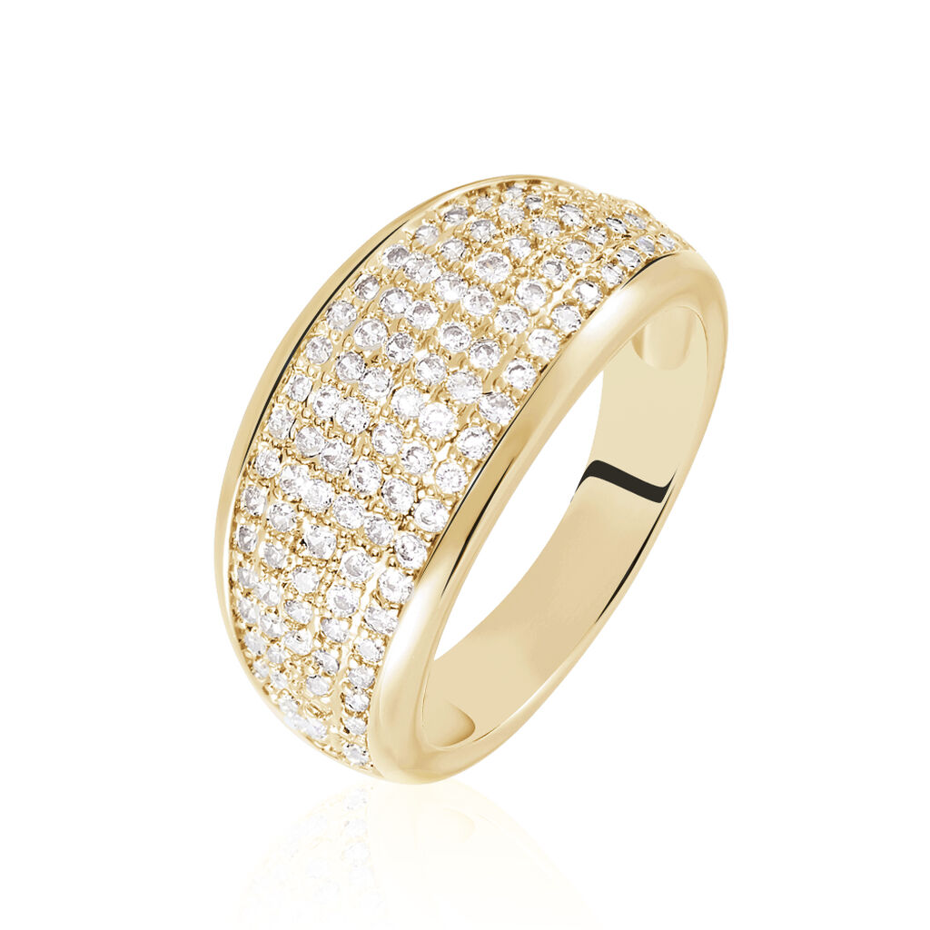 Bague Plaqué Or Et Oxydes - Spannringe Damen | OROVIVO