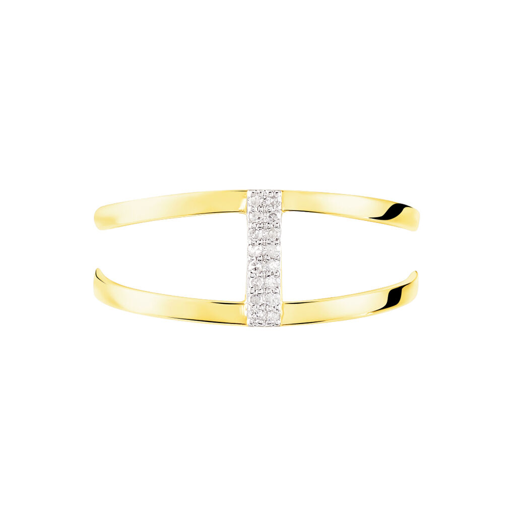 Bague Or Jaune Lucie Diamants - Spannringe Damen | OROVIVO