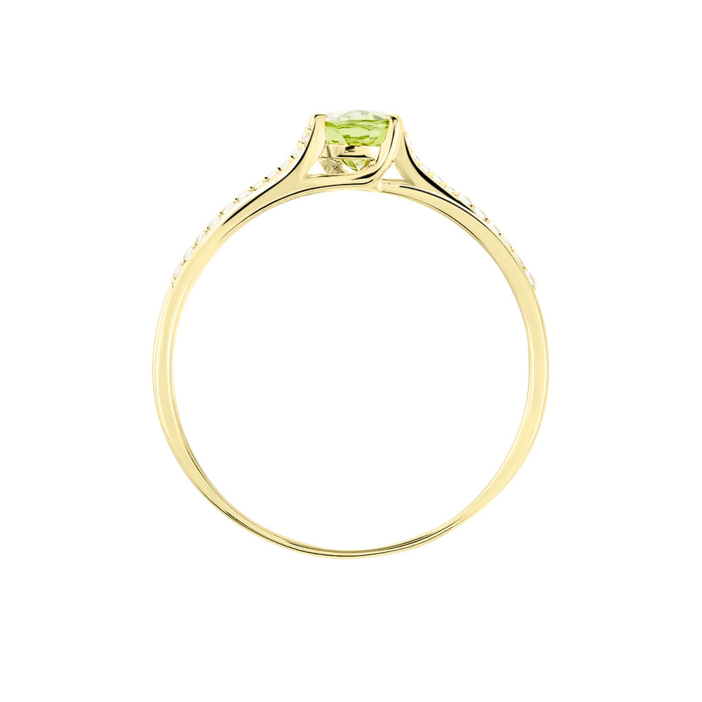Damen Ring Gold 375 Peridot Grün 0,89ct Elenea  - Solitärringe Damen | OROVIVO