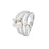 Meraviglioso Damen Ring Silber 925 Zuchtperle Weiß 0,95 ct Kreis