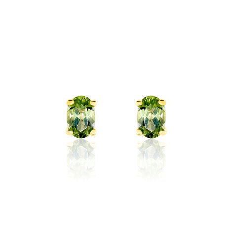 Damen Ohrstecker Gold 375 Peridot Grün 0,94ct Oval Elenea  - Ohrstecker Damen | OROVIVO