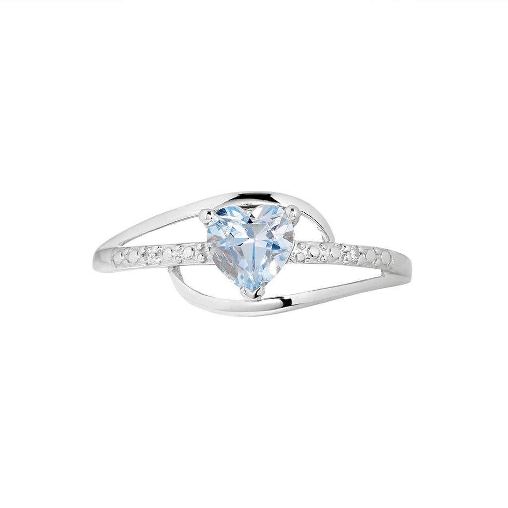 Bague Or Weiss Silucia Topaze Et Oxydes - Spannringe Damen | OROVIVO