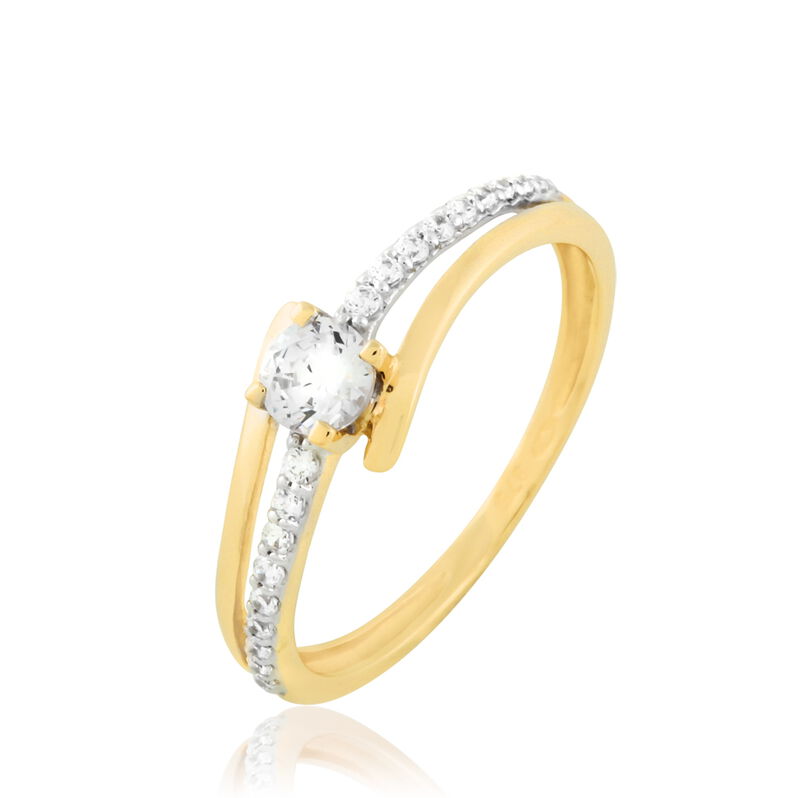 Bague Anne-christelle Or Jaune Oxyde De Zirconium - Spannringe Damen | OROVIVO