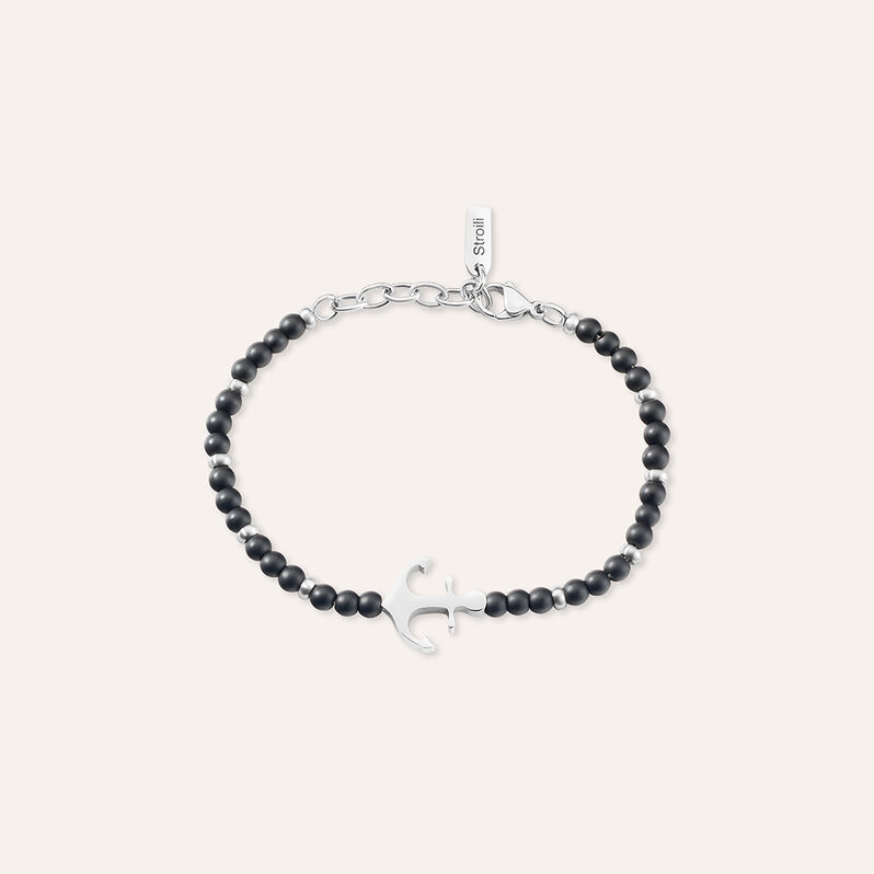 Bracciale Man Code Acciaio Onice - Spannringe Herren | OROVIVO