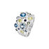 TORI Damen Ring Silber 925 Glas Blau 0,47 ct