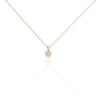 Damen Collier Rosegold 375 Diamant 0,21ct Merula