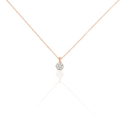 Damen Collier Rosegold 375 Diamant 0,21ct Merula - Halsketten Damen | OROVIVO