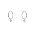 Damen Creolen Silber 925 Zirkonia Wei&szlig; 3,4 ct Kreis