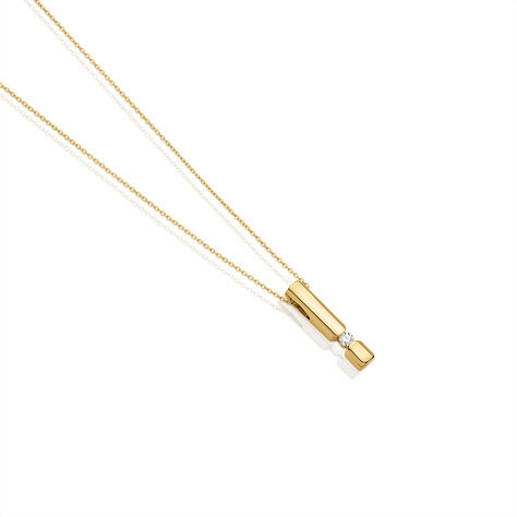 Damen Collier Gold 585 Rund Weiß Sanina 4,5cm - Halsketten Damen | OROVIVO