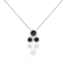 Damen Halskette Silber 925 Zirkonia Schwarz - Ketten mit Anhänger Damen | OROVIVO