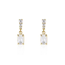 Damen Ohrstecker Lang Gold 375 Zirkonia - Ohrstecker lang Damen | OROVIVO