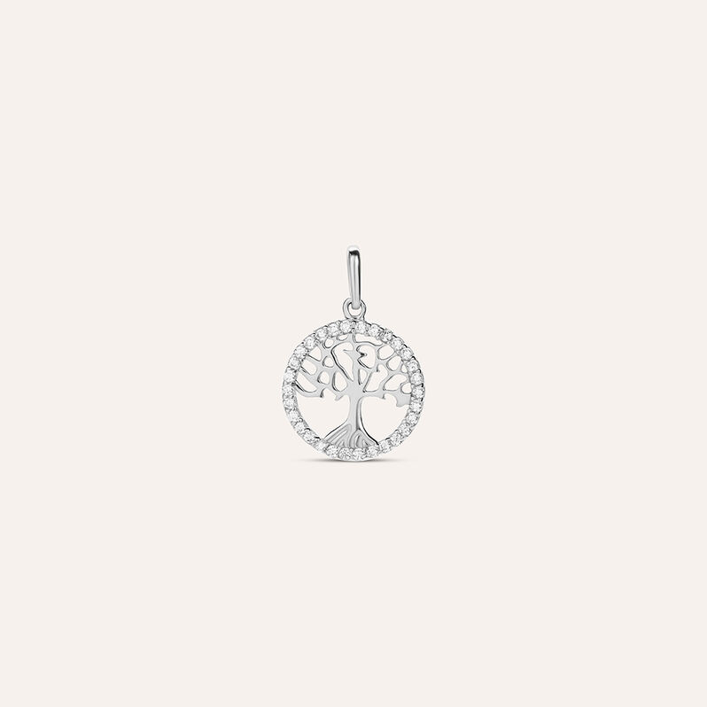 Pendente Poème Oro Bianco Cubic Zirconia - Spannringe Damen | OROVIVO