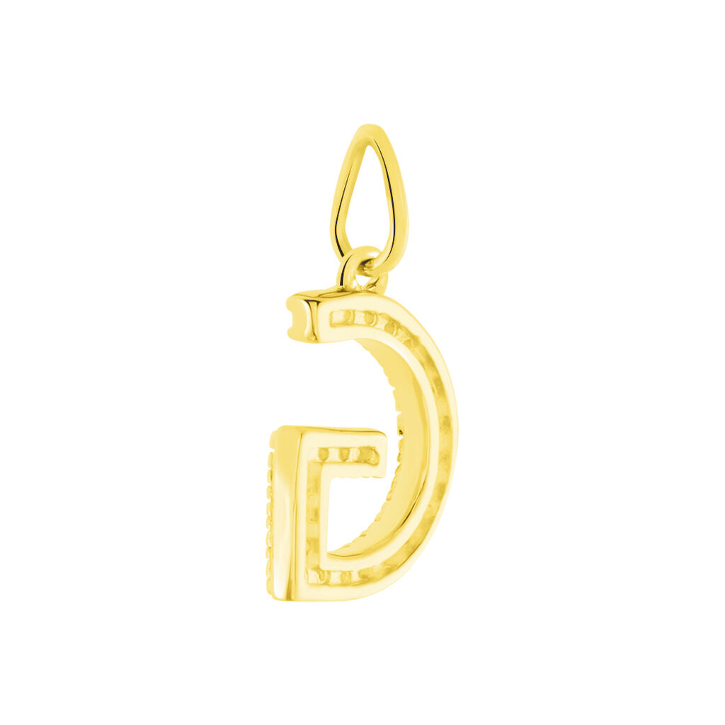 Anhänger Gold 375 Zirkonia Buchstabe G - Schmuckanhänger Familie | OROVIVO