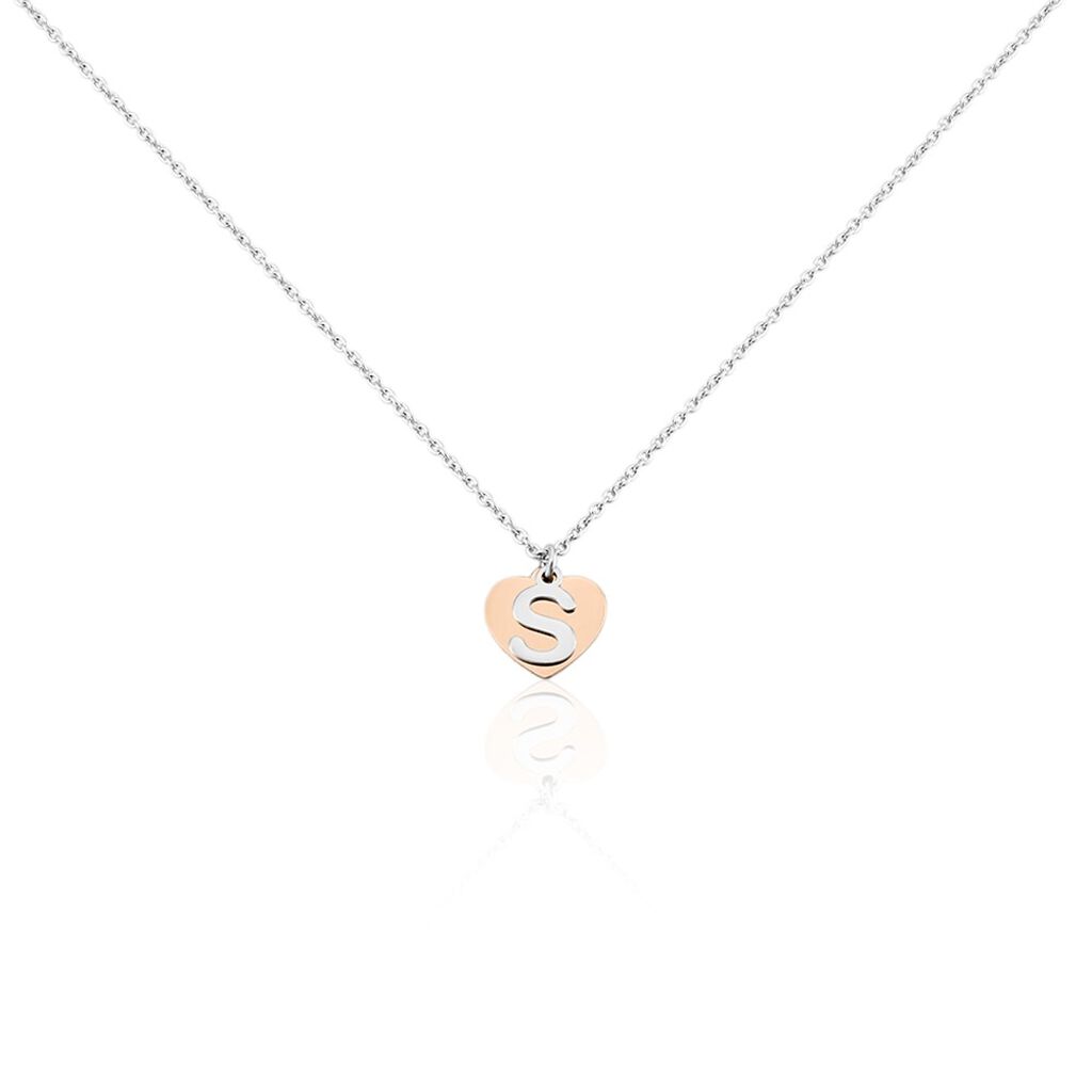 BERA Damen Collier Silber Bicolor 925 Herz