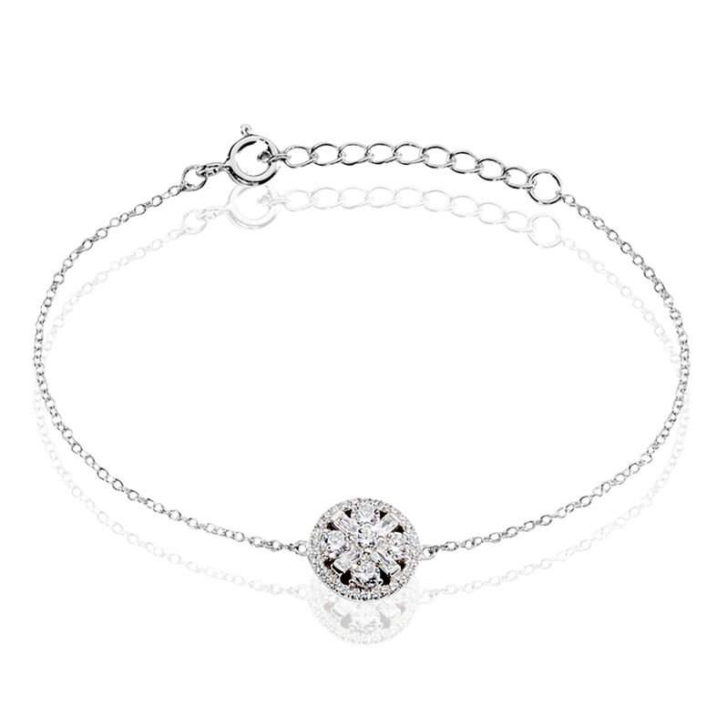 Bracelet Debora Argent Blanc Oxyde De Zirconium - Spannringe Damen | OROVIVO