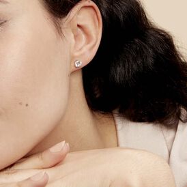 Damen Ohrstecker Gold 375 Zirkonia 6mm - Ohrstecker Damen | OROVIVO