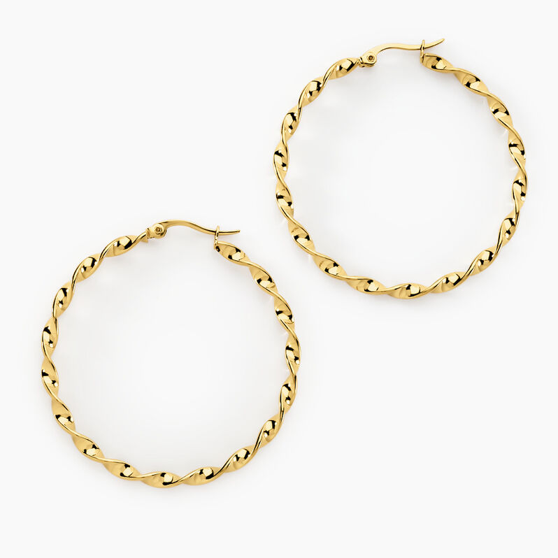 Creoles Acier Dore Antonello - Spannringe Damen | OROVIVO