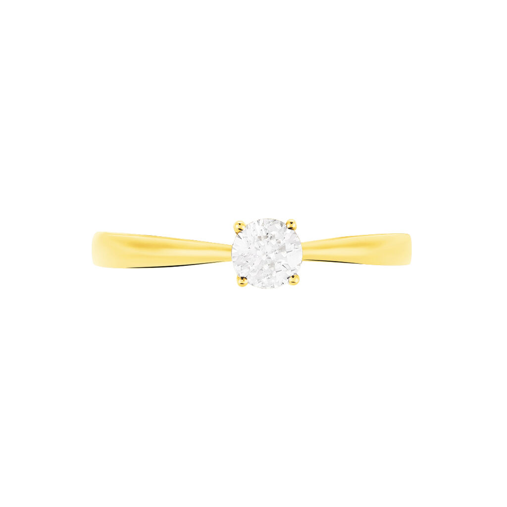 Bague Solitaire Victoria Or Jaune Diamant - Spannringe Damen | OROVIVO