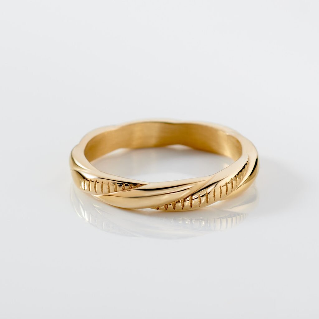 GIULIA Damen Ring Edelstahl vergoldet B 3 mm