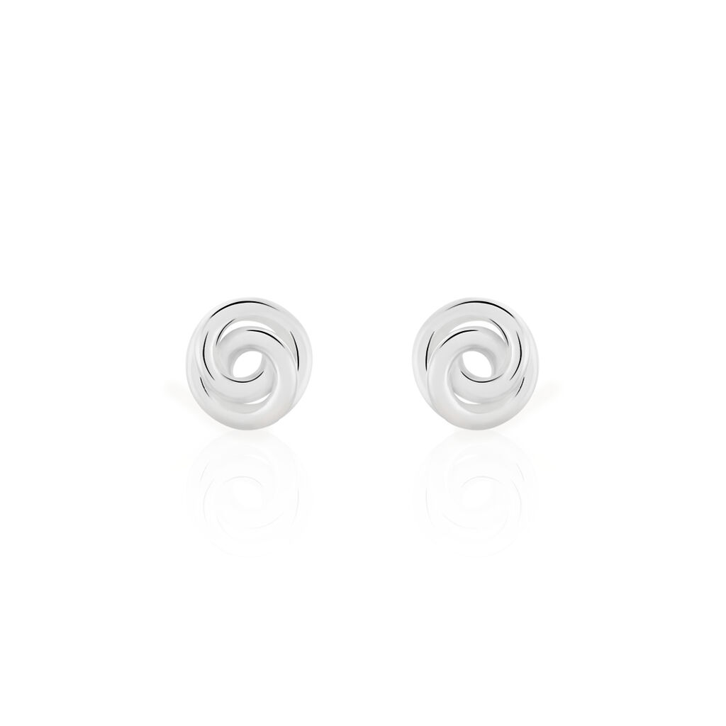 Thumbnail - Damen Ohrstecker Silber 925 Spirale, Ohrstecker ohne Stein