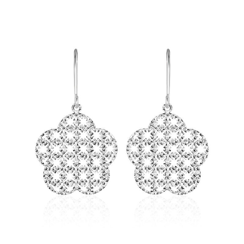 Boucles D'oreilles Pendantes Anya Or Blanc - Spannringe Damen | OROVIVO