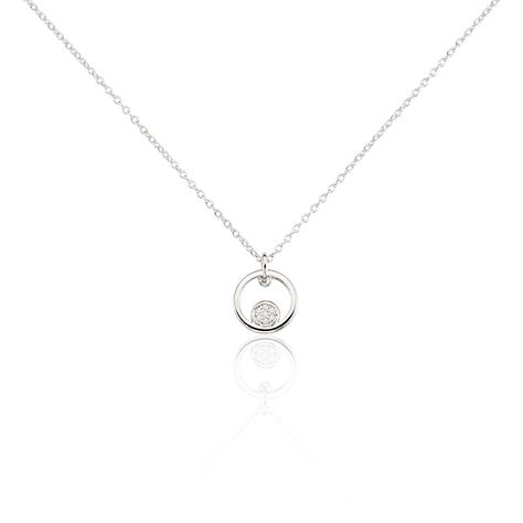Damen Collier Silber 925 Zirkonia Kreis Eluisa 1,20mm 45cm - Halsketten Damen | OROVIVO