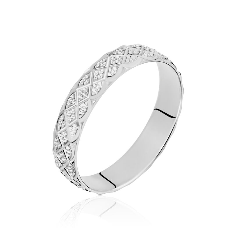 Alliance Ginny Ruban Plat Or Blanc - Spannringe Unisex | OROVIVO