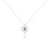 ARIDA HERZ Damen Collier Silber 925 Zirkonia Violett 0,16 ct Herz B 1,2 mm
