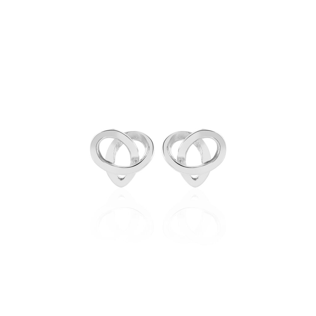 Thumbnail - Damen Ohrstecker Silber 925 Knoten, Ohrstecker ohne Stein