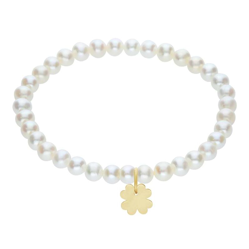 Bracciale Mon Petit Oro Giallo Perla D'Acqua Dolce - Spannringe Kinder | OROVIVO
