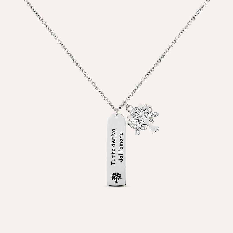 Collana Sunrise Acciaio Cristallo - Spannringe Damen | OROVIVO