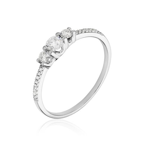 Pavéring Weißgold 375 Diamant 0,2810ct Sabinan - Eheringe mit Stein Damen | OROVIVO