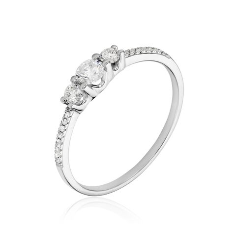 Damen Ring Weißgold 375 Diamant 0,28ct Sabinan  - Eheringe mit Stein Damen | OROVIVO