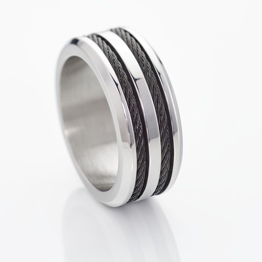 Herren Ring Edelstahl B 9 mm