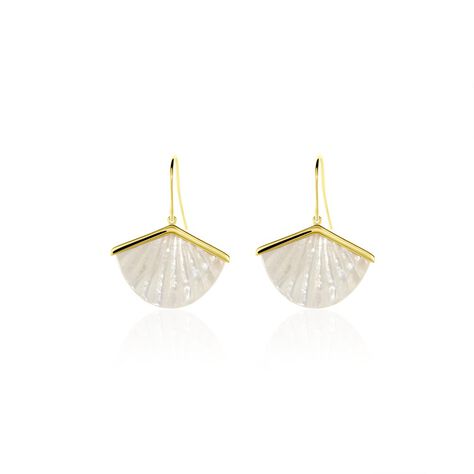ARIELLE Damen Ohrringe Lang Gold 375 (9 Karat) Perlmutt Perlmutt 5 ct